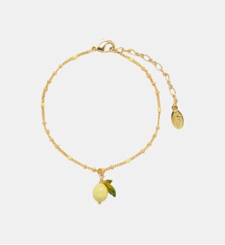 Bracelet pendentif citron - Les Néréides - Jaune