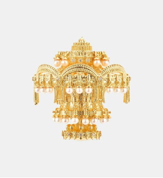 Broche chandelier doré - Les Néréides - Doré