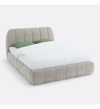 Lit rembourré avec sommier - La Redoute Interieurs - Beige