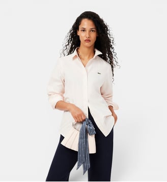 Foulard satin - Lacoste - Bleu marine et blanc