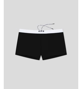 Boxer de bain à ceinture contrastée - Ron Dorff - Noir