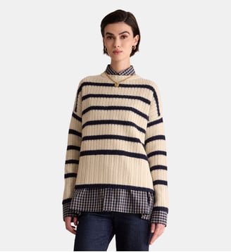 Pull Maelia - Ines de la Fressange Paris - Beige et bleu