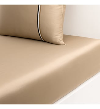 Drap housse en satin de coton - Boss Home - Beige