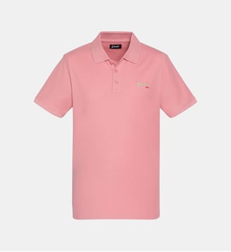 Polo azur en coton piqué - Schott - Rose