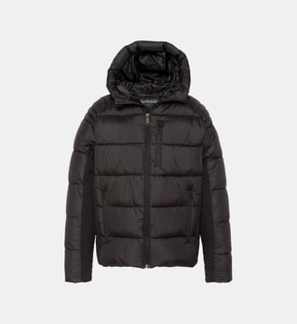 Blouson à capuche bi-matière - Schott - Noir