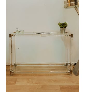 Console en verre Hanna N°813- Produit chiné - Debongout - Transparent