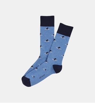 Chaussettes en coton - Les dents de l'amour Denim - Arthur - Denim