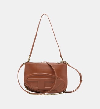 1DR Twin-Sac à bandoulière à deux pochettes en cuir pull-up - Diesel - Marron
