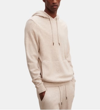 Hoodie droit en cachemire - Bompard - Tourterelle