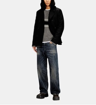 Caban en mélange de laine feutrée - Diesel - Noir