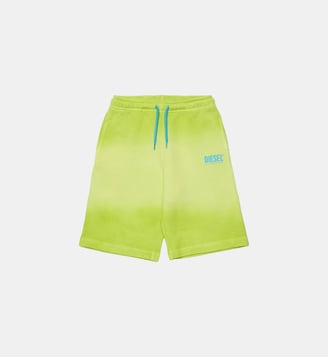 Short en molleton avec logo - Diesel Kids - Vert slime