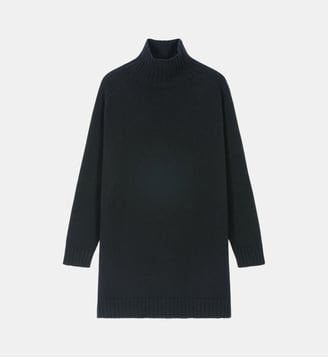 Robe pull courte en cachemire - Bompard - Noir