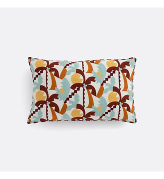 Housse de coussin rectangulaire 60x40 cm, en coton - La Redoute Interieurs - Multicolore
