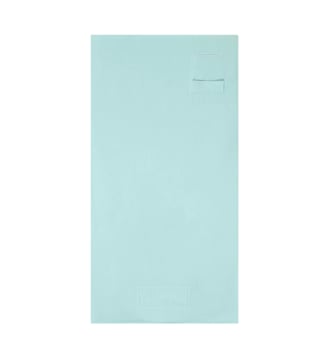 Serviette de plage avec poche en coton organique - Vilebrequin - Bleu clair