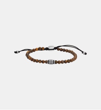Bracelet en pierres gemmes - Fossil - Marron