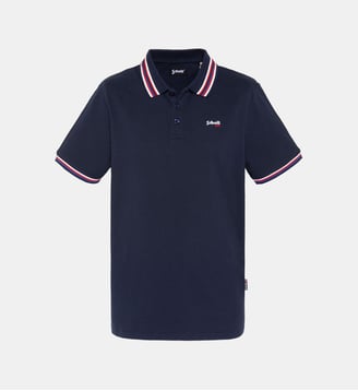 Polo avec liserés tricolores - Schott - Marine