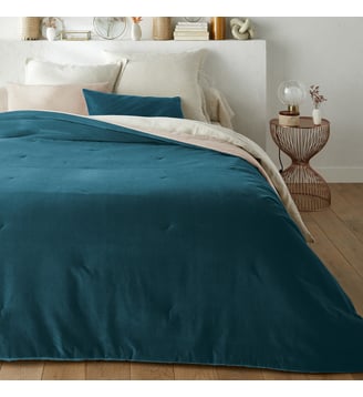 Couvre lit boutis matelassé velours coton La Redoute Interieurs