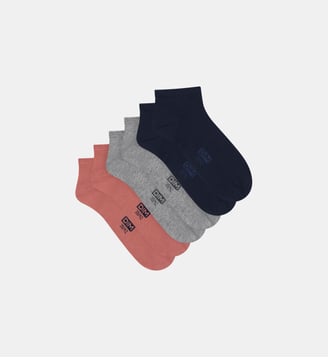 Lot de 3 Paires de Socquettes Courtes Basique Coton - Dim - Bleu marine