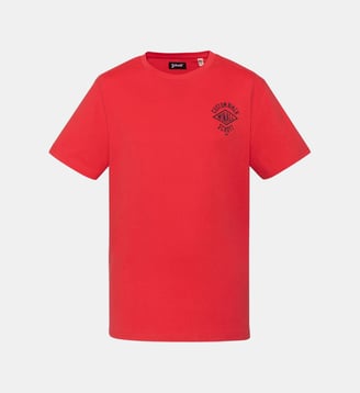 T-shirt imprimé Custom Biker - Schott - Rouge