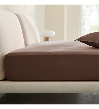 Drap-housse en percale lavée, bonnet 30 cm AM.PM
