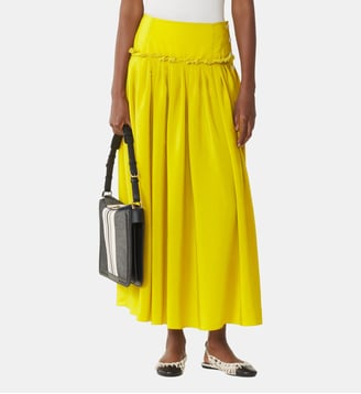 Jupe À Basque En Charmeuse - Lanvin - Jaune
