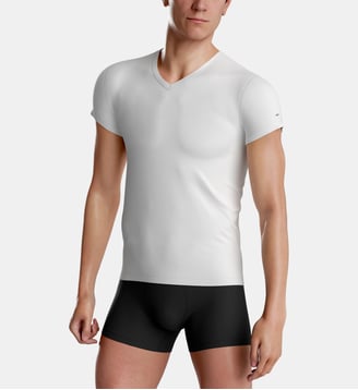 T-shirt col V en coton - Eden Park - Blanc