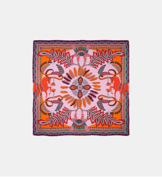 Grand foulard à motifs PONY PONY - Wild - Rose