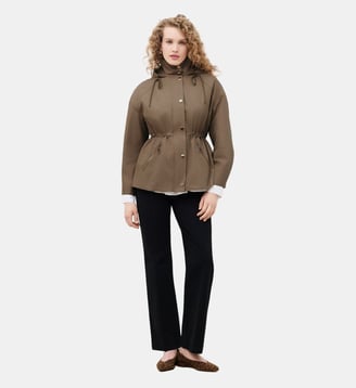 Manteau gmia - Motif uni - Coton - Caroll - Marron foncé