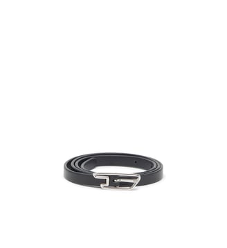 Ceinture 1,5 cm en cuir pull-up avec boucle D - Diesel - Noir
