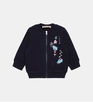 Sweat zippé avec logo Marni