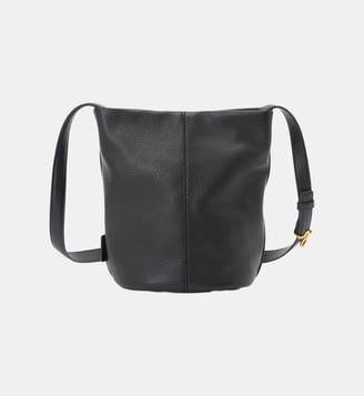 sac bandoulière en cuir grainé - Agnès b. - Noir