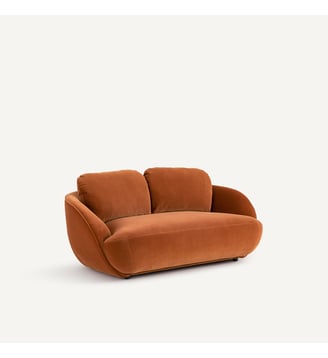 Banquette canapé velours - AM.PM - Caramel
