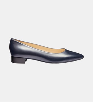 Escarpin vienne - cuir lisse - Manfield - Bleu marine