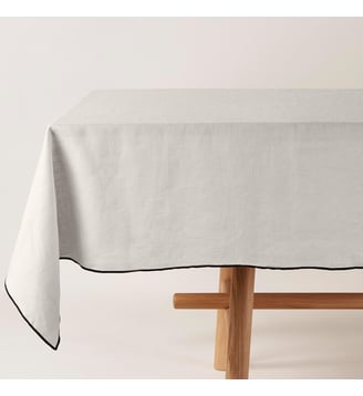 Nappe Carrée  Lin lavé légèrement froissé - Madura - Naturel