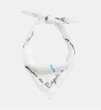 bandana Saint Germain en coton blanc - Agnès b. - Blanc