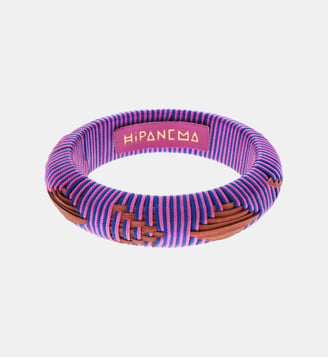 Bracelet jonc en tissu IMANIE - Hipanema - Violet