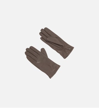 Gants nora en cuir naturel - Caroll - Marron foncé