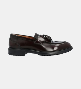 Mocassin tiberio - cuir lisse - Colisée Paris - Marron foncé