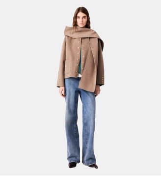 Manteau court en double face Maje