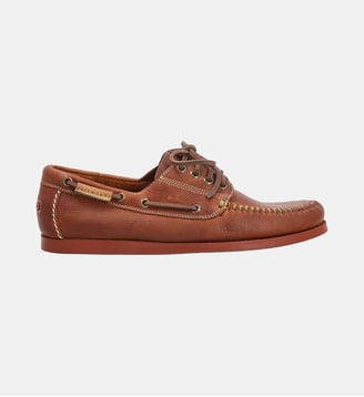 Chaussures bateaux  newport 4 eyelets - cuir lisse - Fairmount - Marron foncé