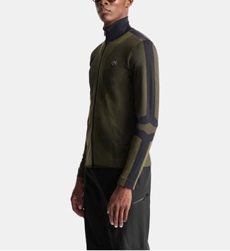 Gilet liveo col montant coupe ajustée - Fusalp - Reptile et noir