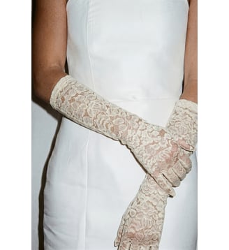 Gants Opéra Lace Femme Non doublé - Agnelle - Beige