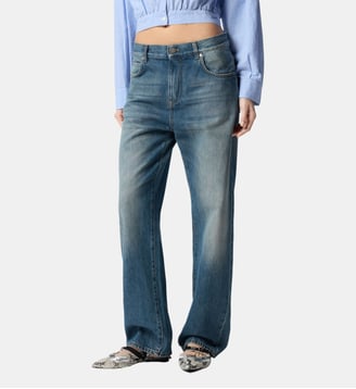 Jean loose avec fermetures zippées au dos - Pinko - Multicolore