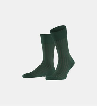 Chaussettes Shadow rayures-Gris foncé-43/44 - Falke - Vert chasseur