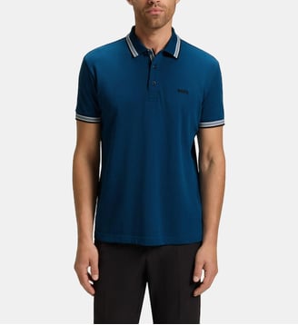 Polo Paddy en piqué de coton  - BOSS - Bleu roi