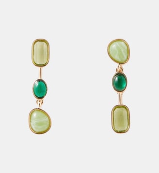 Boucles d'oreilles à cabochons verts - Balaboosté - Vert