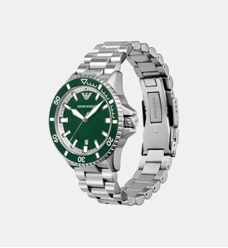 Montre Sea explorer Vert AR60080 - Emporio Armani - Argenté