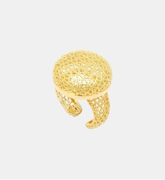 Bague cabochon   doré à l'or fin - Betty - Satellite - Doré