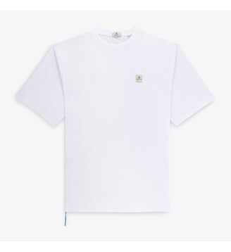T-shirt blanc en coton à broderie SP Section Paloise - Serge Blanco - Blanc