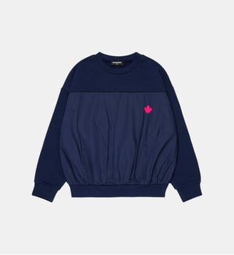 Sweat-shirt col rond avec logo - Dsquared2 - Bleu foncé
